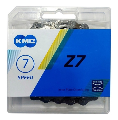 Corrente Bike Mtb Speed 7 Velocidades Fina 116 Elos Kmc Z7