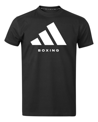 Playera Deportiva adidas Box Negra Estampada Nuevo Logo