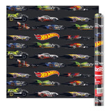 Papel Tapiz O Vinilo Adhesivo Hot Wheels Race Rollo 3 Mts 