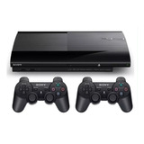 Sony Play Station 3 Super Slim  De 500gb Negro + 2 Controles