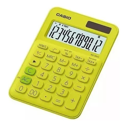 Calculadora De Mesa Casio Ms-20uc Zona Tribunales, Obelisco Color Verde Lima