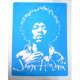 Stencil Plantilla Jimi Hendrix  28 X 35cm Tambien A Pedido
