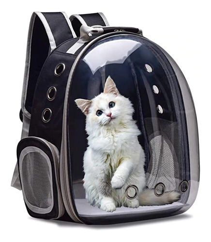 Morral Mochila Maleta Transparente Para Perro O Gato 