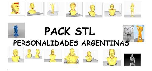 Pack Presidentes Cfk Peron Macri Archivo Stl Impresora 3d