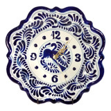 Reloj De Talavera Poblana Barroca 30 Cm Plumeado #2