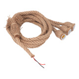 Cuerda De Cáñamo Vintage Con Colgante De 3 Cabezas, Cable E2