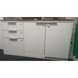 Armário 2 Portas E 3 Gavetas 100% Mdf Semi-novo Branco/creme