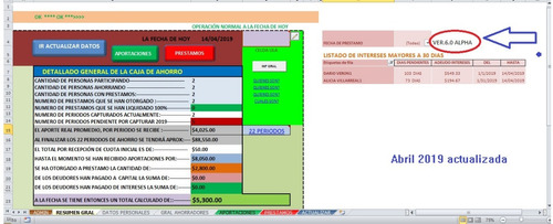 Plantilla Excel Para Llevar Una Caja De Ahorro, Efectiva.