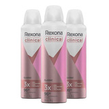 Kit Com 3 Desodorante Aerosol Rexona Clinical Classic 90g