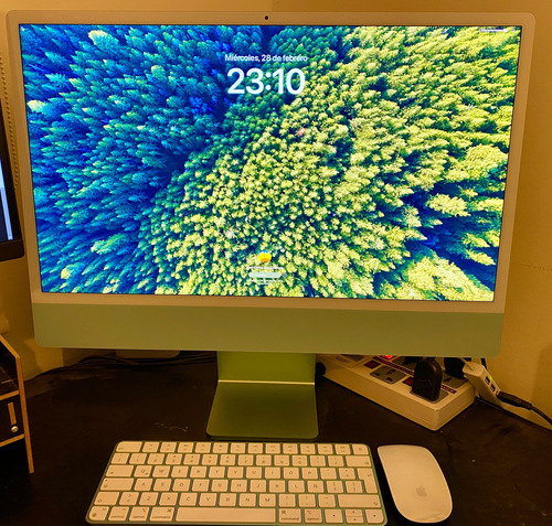 iMac 24  M1 (2021) Apple 4.5k 8gb 256gb - Verde