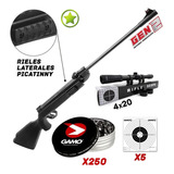 Rifle Aire Comprimido 5.5 Mira Balines Blancos + Rieles