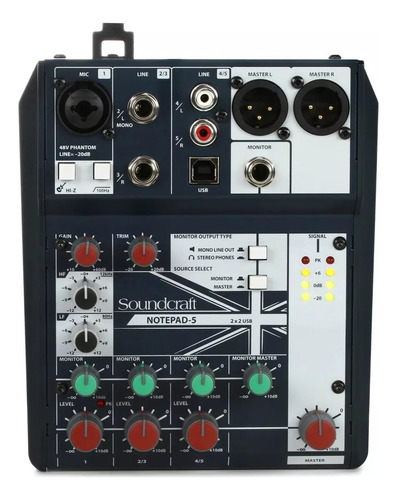 Consola Mixer Analogica Soundcraft Notepad-5 Usb Cuota