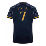 Jersey Vini Jr #7 Visita Jugador Madrid Talla Xl 2023/2024