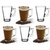 Jogo 6 Canecas Taças Cappuccino Café Expresso Chá 125ml