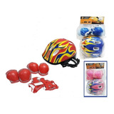 Kit Capacete Patins Skatejoelheira Cotoveleira Protetor