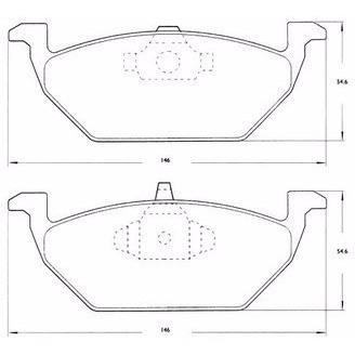 Pastilla Freno Vw Bora Golf Iv Passat Fox Suran New Beattle Foto 3