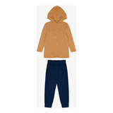 Conjunto Infantil Masculino Moletinho Select Marrom