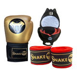 Kit Sparring Snake Guante Box Básico+vendas+protector Bucal