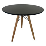 Mesa Redonda Tripé Mdf 80cm Jantar Eames Eiffel