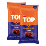 Kit 2 Coberturas Chocolate Gotas Top Blend 2,05kg 