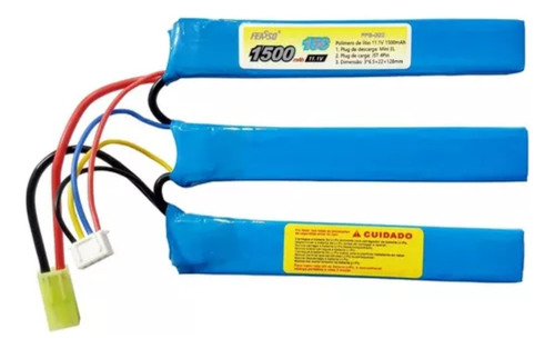 Bateria Lipo 1500mah Potência 3s 11.1v - Airsoft Feasso