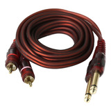 Cable Rca A 1/4, Conector De Cuarto De Pulgada A Rca (2 X