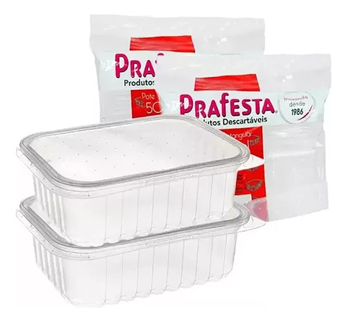 Pote Descartável 350ml Freezer Microondas Marmita Fit 24un