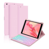 Funda Con Teclado Goojodoq / Para iPad 10.2 / Pink