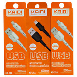 Kit 10 Cabo Usb Compatível iPhone Rápido Kaidi Atacado