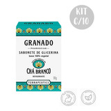 Kit C/10 Sabonetes Barra 90g Chá Branco Revigorante Granado