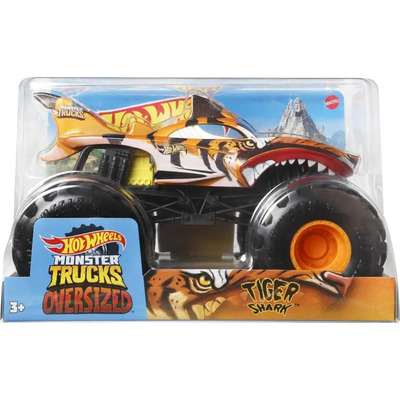 Hot Wheels Monster Trucks Oversized Tiger Shark Color Naranja | Envío gratis