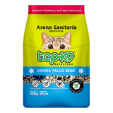 Arena Sanitaria Para Gatos Topk9 Aroma Talco Bebé 10kg