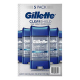 Pack 5 Desodorantes Gillette Cool Wave Clear Gel 107g C/u 