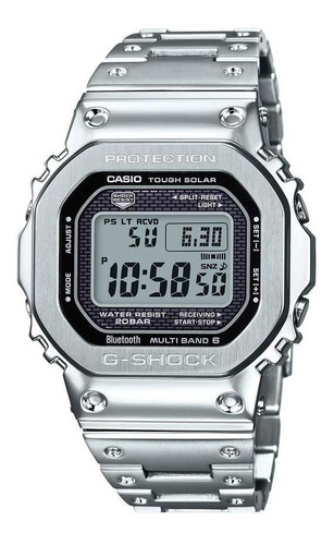 Reloj Casio G-shock Original Gmw-b5000d-1cr Ghiberti Color De La Correa Plateado Color Del Bisel Plateado Color Del Fondo Digital