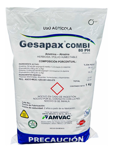 Gesapax Combi 80 Ph Ametrina Atrazina Herbicida 1 Kg