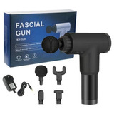 Pistola Fascial Gun Masajeador Muscular 4cabezales 6 Niveles