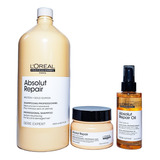 Loreal Absolut Repair Shampo + Mascarilla 250 + 10 In 1