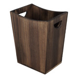 Cubo De Basura De Madera Pequeo Con Asas, Cubo De Basura Rst