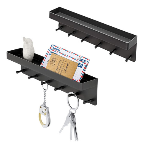 Perchero Organizador Portallave De Pared Con Bandeja 2pcs