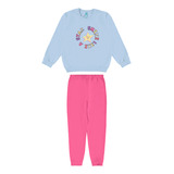 Pijama Infantil Feminino Malwee Em Moletom Flanelado