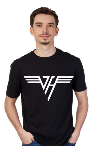 Remera Negra - Van Halen - Manga Corta Unisex - Moda Musica