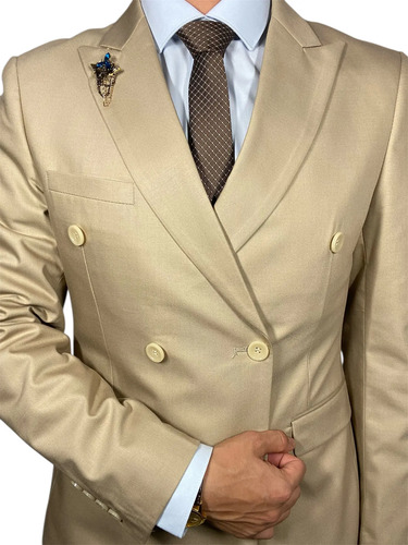 Traje Cruzado Hombre Slim Fit Lujo El Marqués Saco Pantalón