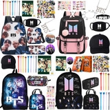 Bts School Mochila Bolígrafo Bolsa Postal Collar Conjunto