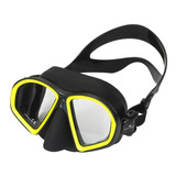 Visor Mascara Bonassi Athena Suave Apnea, Buceo O Pesca Color Negro/amarillo