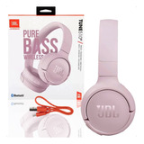 Fone Ouvido Bluetooth Jbl Tune 510 Pure Bass Wireless Rosa
