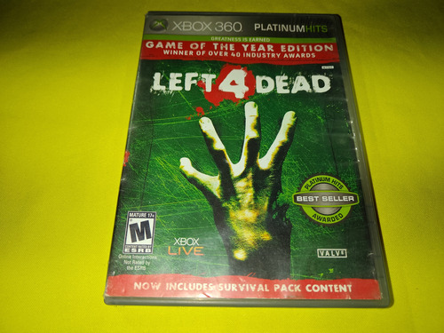 Left 4 Dead Xbox 360 Xbox One Xbox Series X Con Manual 