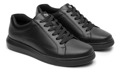 Sneaker Negro Casual Flexi Hombre Suela Extra Ligera 415301