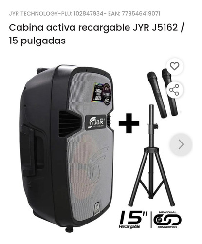 Cabina Activa Recargable J&r J5162