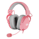 Fone De Ouvido Gamer Rosa Bebe Com Microfone Pink And White