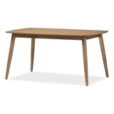 Baxton Studio Edna Mid-century - Mesa De Comedor De Madera .